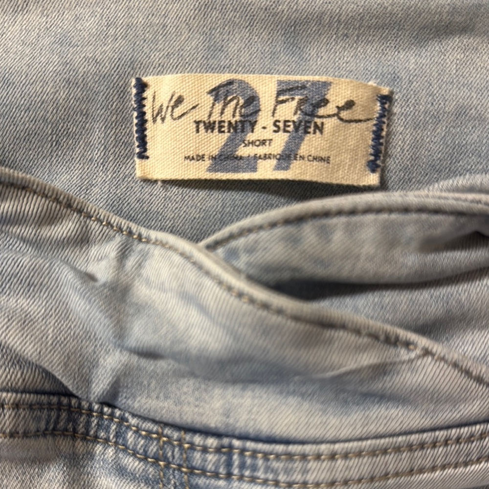 We The Free Light Blue Denim Shorts